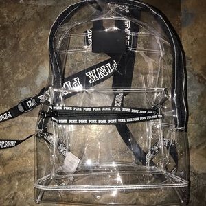 NEW VS PINK CLEAR BACKPACK💫🥵